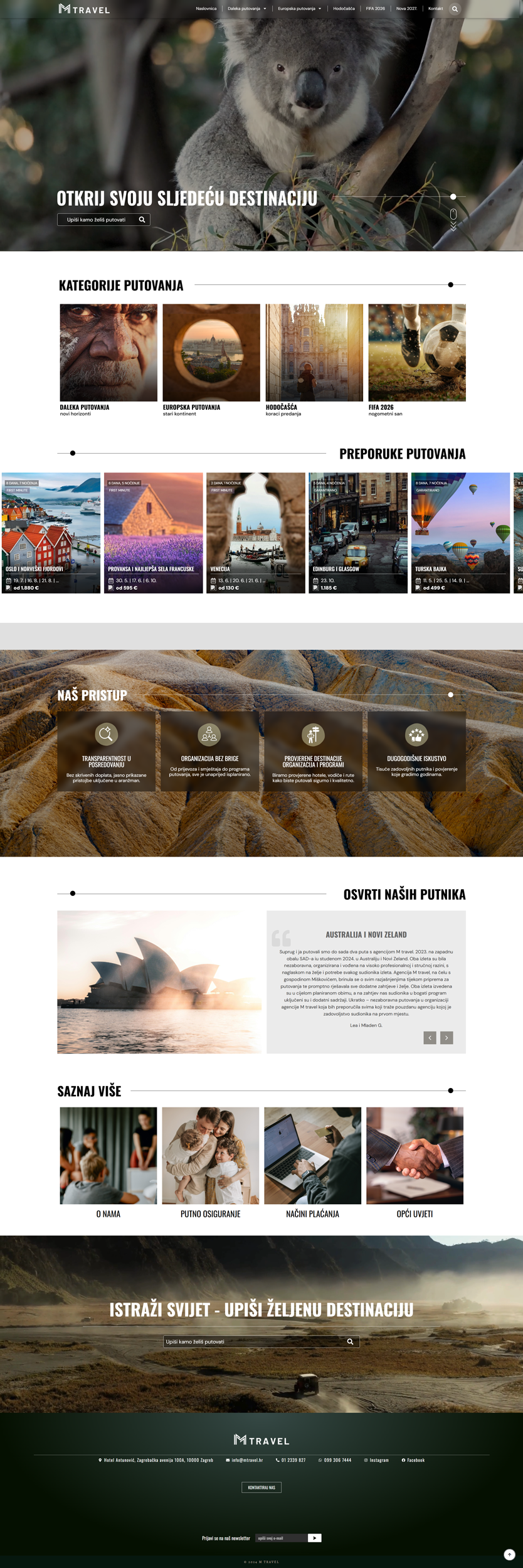 Prikaz web shopa M Travel